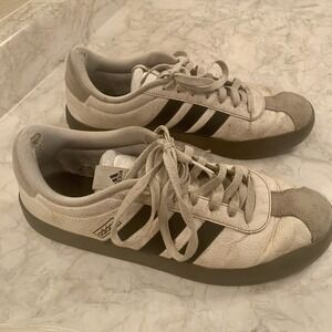 Adidas Sneakers Men's 10 Shoes White Blue Stripes